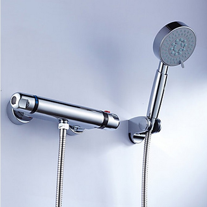 Brass Thermostatic Shower Faucet With Handshower TT0213S - Click Image to Close