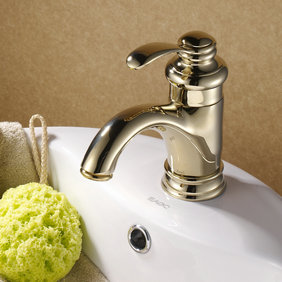 Ti-PVD Single Handle Centerset Bathroom Sink Faucet TP0405G