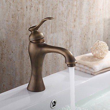 Centerset Antique Brass Bathroom Sink Faucet TP0493