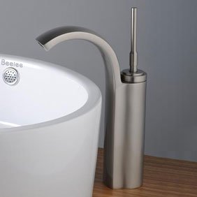 Single Handle Nickel Brushed Centerset Bathroom Sink Faucet T0526S