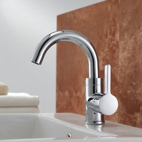 Chrome Finish Solid Brass Bathroom Sink Faucet T0542