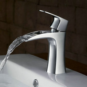 Waterfall Bathroom Sink Faucet (Chrome Finish) T0556 - Click Image to Close