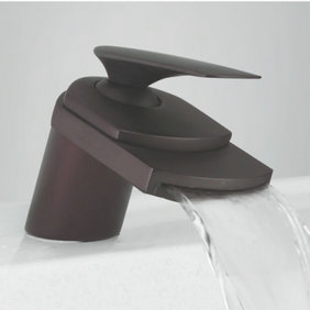 Oil Rubbed Bronze Waterfall Bathroom Sink Faucet T0701B - Click Image to Close