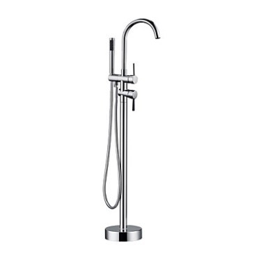Contemporary Floor Standing Tub Faucet with Hand Shower T0722FS