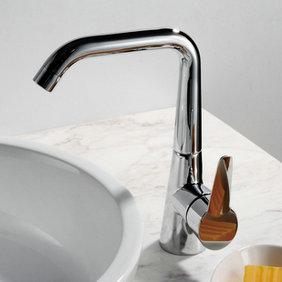 Chrome Finish Solid Brass Kitchen Faucet T0787