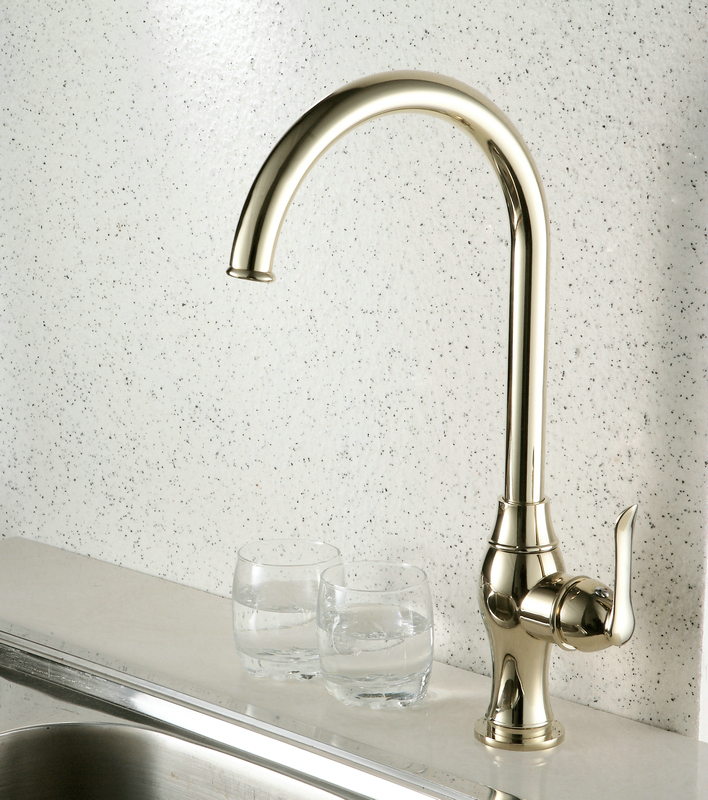 Ti-PVD Finish Antique Style Kitchen Faucet TP0795G - Click Image to Close