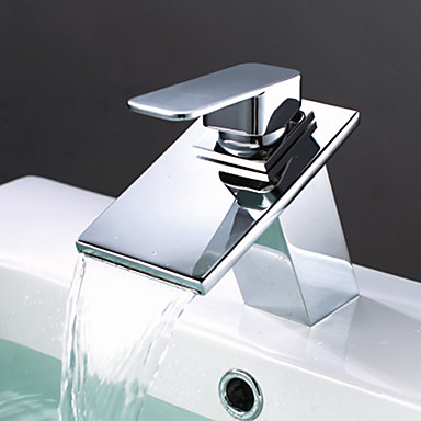 Brass Waterfall Bathroom Sink Faucet T0818BR - Click Image to Close