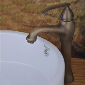 Bronze Single Handle Centerset Antique Bathroom Sink Faucet T1715B - Click Image to Close