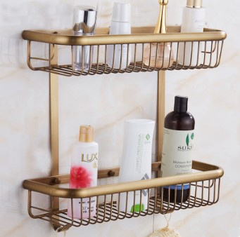 2-Tier antique barss Soap Basket TAB1010 - Click Image to Close