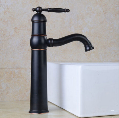 Brass Antique Black Bronze Bathroom Mixer Sink Faucet Rotatable BT1123Q