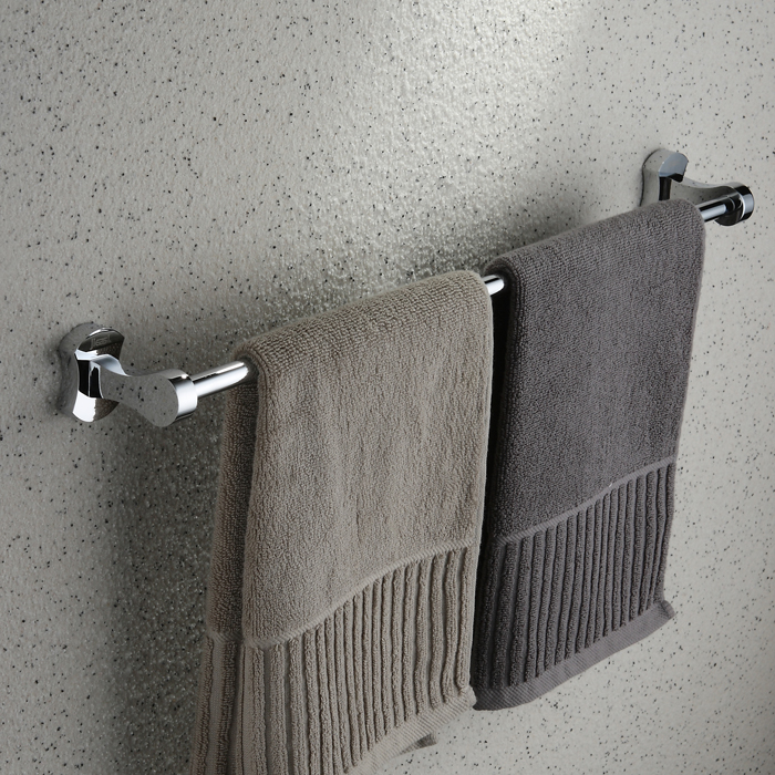 Chrome finished Brass Wall-mounted Single Towel Bar TCB2005