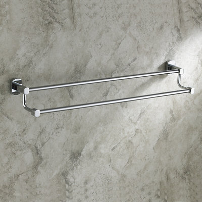 Chrome Finish Brass Double Bars Two Bars Towel Bar TCB7302 - Click Image to Close