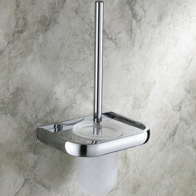 Modern Design Wall Mount Toilet Brush Holder With Shelf TCB7404 - Click Image to Close