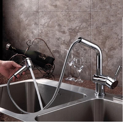 New Arrival Contemporary Copper Kitchen Mixer Pull Out Faucet DB1001 - Click Image to Close