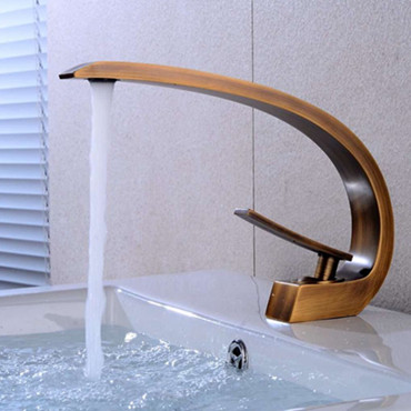 Antique Brass Bathroom Sink Faucet Art Designed Mixer Faucet FA0429