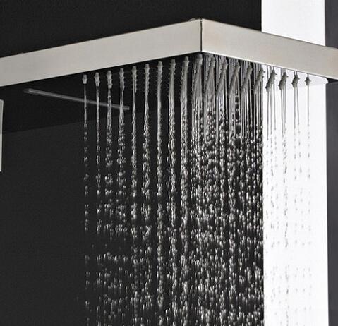 US Standard 304 Stainless Steel Rainfall Rectangle Shower Head HB53B - Click Image to Close