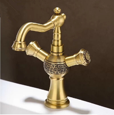 High Quality Brass single hole two handles bathroom mixer water basin Faucet LA10118