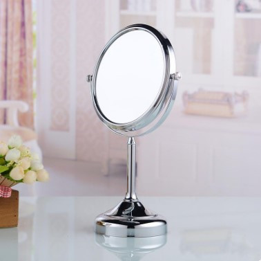 8 Inch Chrome Finished Two Sides Desktop Make Up Bathroom Mirrors MB056 - Click Image to Close