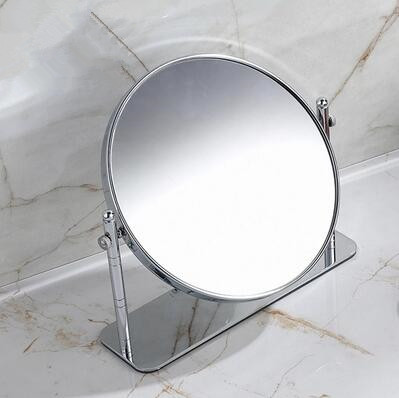 6 Inch Chrome Two Sides Desktop Make Up Bathroom Mirrors MB059H - Click Image to Close