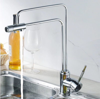 Contemporary Brass Water Filter Kitchen Multifunction Three Way Faucet PH9408