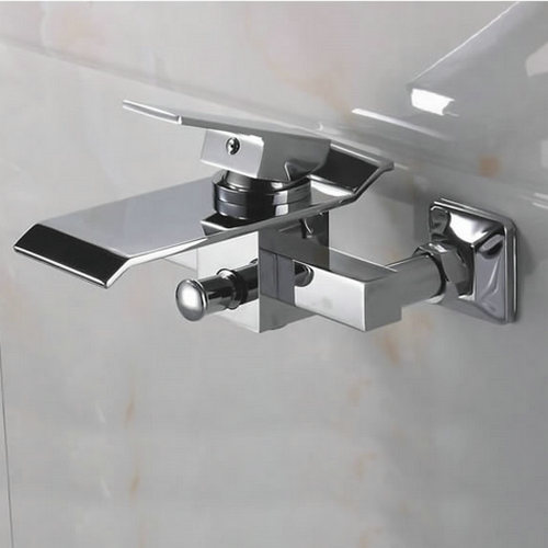 Contemporary Waterfall Brass Bathtub Faucet (Wall Mount) TQ3002W - Click Image to Close
