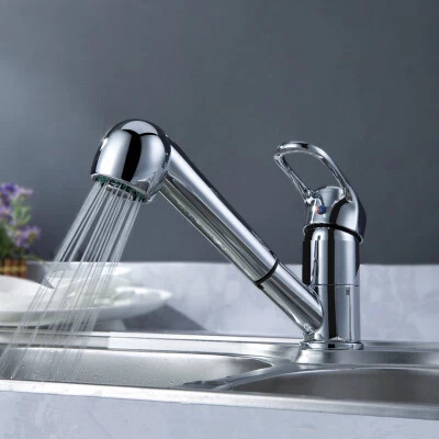 Simple Design Hot and Cold Kitchen Brass Pull Out Faucet RF7041 - Click Image to Close