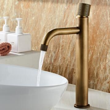 Antique Basin faucet Antique Brass Mixer Tall Bathroom Sink faucet T0100AH