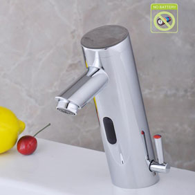 Contemporary Bathroom Sink Faucet with Hot and Cold Hydropower Automatic Sensor - T0106AP
