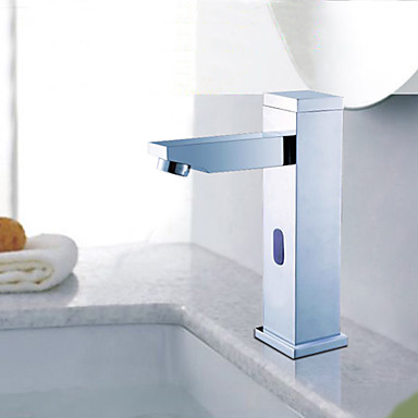 Contemporary Brass Automatic Sensor Bathroom Sink Faucet - T0116