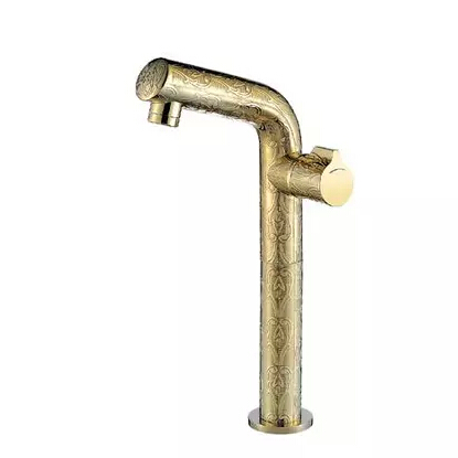 Ti-PVD Finish Solid Brass Bathroom Sink Faucet T0435H - Click Image to Close