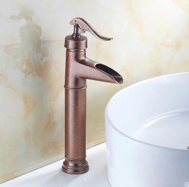Centerset Antique Brass Finish Single Handle Ceramic Valve Bathroom Sink Faucet T0599NH