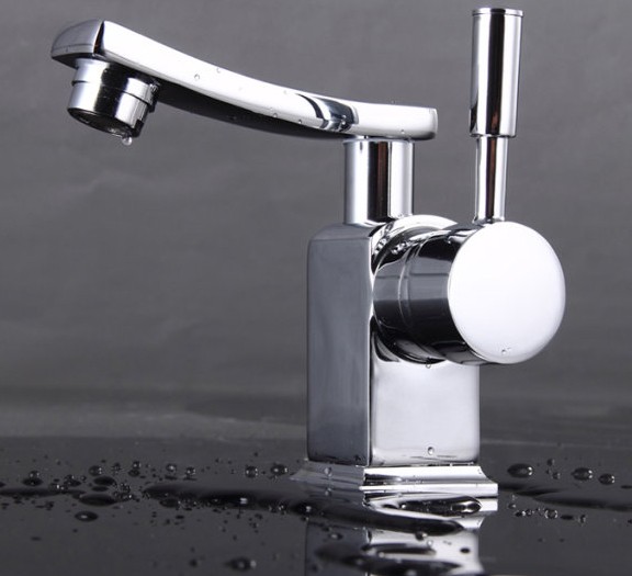 Chrome Finish Solid Brass Bathroom Sink Faucet T0604