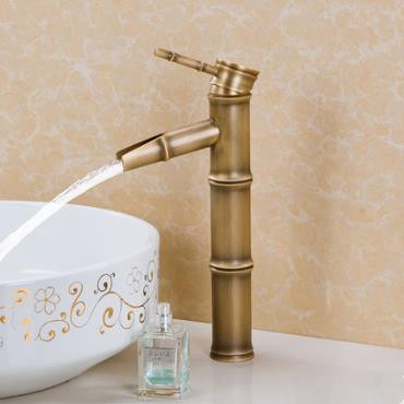Bronze Single Handle Centerset Antique Bathroom Sink Faucet T1717B - Click Image to Close