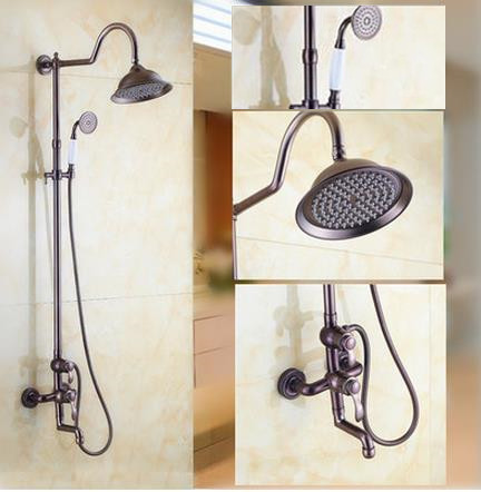 Traditional Wall Mount Waterfall Rain + Handheld Shower Faucet - T1808S