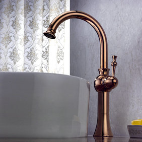 Antique Centerset Bathroom Sink Faucet (Rose Gold Finish) T1810RG - Click Image to Close