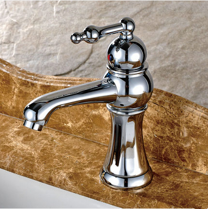 New Designed Bright Sliver Finish Brass Bathroom Sink Faucet TA1078