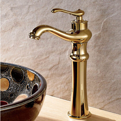 Antique Brass Ti-PVD Bathroom Sink Tap Mixer Faucet TA2580