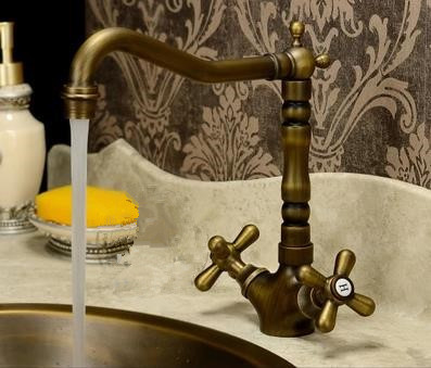 Antique Brass Brushed Rotatable Kitchen/Bathroom Sink Faucet TA2792 - Click Image to Close