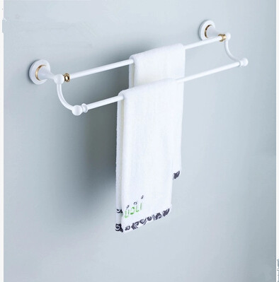 Brass Roasted white Porcelain Style Bathroom Accessory Towel Bar TAB1773 - Click Image to Close