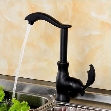 Antique Black Bronze Brass Rotatable Kitchen Sink Faucet Tb0258a