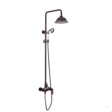 Antique Oil-rubbed Bronze Wall Mount Waterfall Rainfall + Handheld Shower Faucet - TFB004 - Click Image to Close