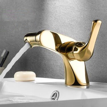 Bathroom Basin Faucet 360° Rotatable Golden Bubble Mixer Bathroom Sink Faucet TG0259F