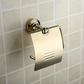 Antique Brass Ti-PVD Wall-mounted Toilet Roll Holder TGB1002 - Click Image to Close