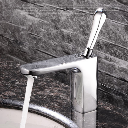 Brass Chrome Finished Mixer Water Bathroom Sink Faucet FHP299 - Click Image to Close