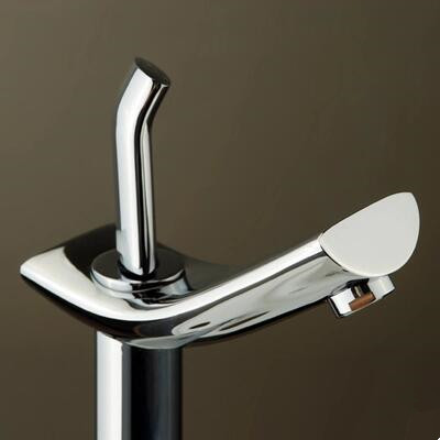 New Brass Single Hole High Version Mixer Bathroom Sink Faucet TS326H - Click Image to Close