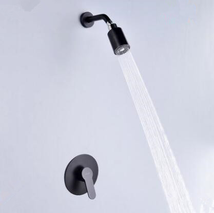 Antique Black Brass Concealed Installation Rainfall Contracted Bathroom Shower Faucet TSC048