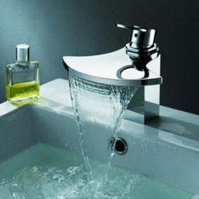 Contemporary Brass Bathroom Sink Faucet Chrome Finish T8016 - Click Image to Close