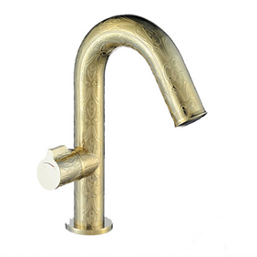 Ti-PVD Finish Solid Brass Bathroom Sink Faucet T0435