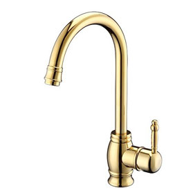 Ti-PVD Finish Widespread Antique Style Bathroom Sink Faucet T1727