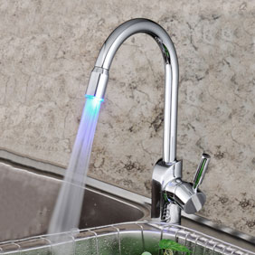 Water Power LED Kitchen Sink Faucet T1772F
